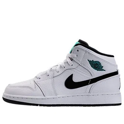 Air Jordan (gs)  1 Retro Mid 'hyper Jade' In White