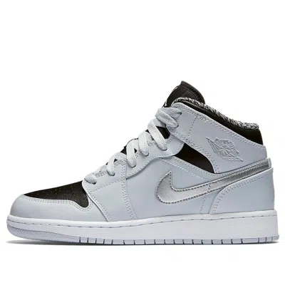 Air Jordan (gs)  1 Retro Mid 'pure Platinum' In Gray