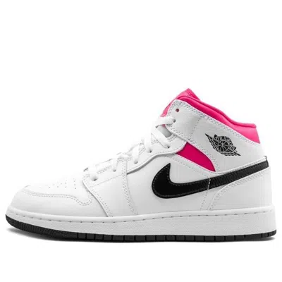 Air Jordan (gs)  1 Retro Mid 'white Black Hyper Pink'