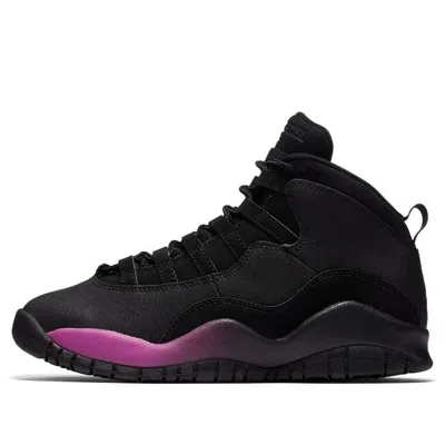 Air Jordan (gs)  10 Retro 'purple Fade' In Black