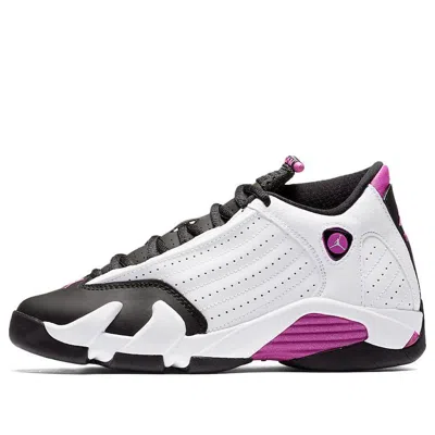 Air Jordan (gs)  14 Retro 'fuchsia Blast' In White