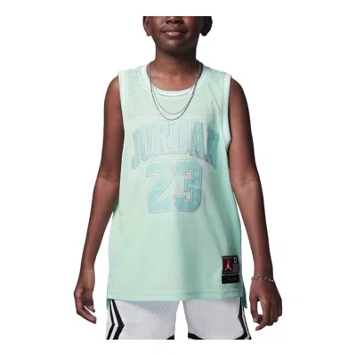 Air Jordan (gs)  23 Graphic Basketball Jersey 'mint Green' In Blue