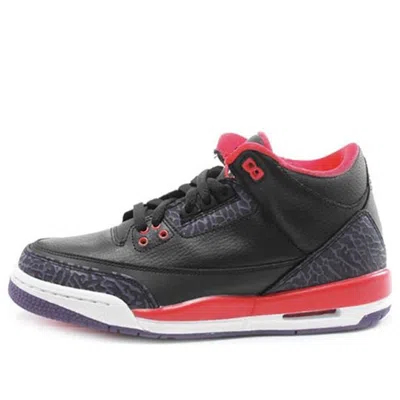 Air Jordan (gs)  3 Retro 'crimson' In Black