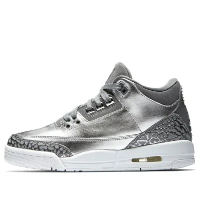 Air Jordan (gs)  3 Retro Premium Hc 'chrome' In Silver