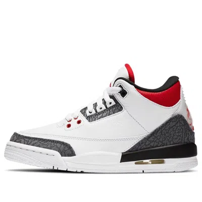 Air Jordan (gs)  3 Se-t 'fire Red' Japan Exclusive In White