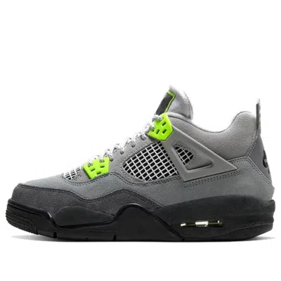 Air Jordan (gs)  4 Retro Se 'neon 95' In Gray