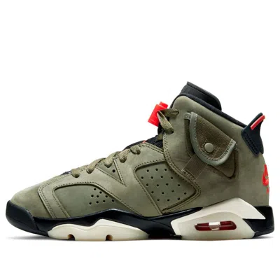 Air Jordan (gs)  6 Retro X Travis Scott 'olive' In Multi