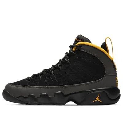 Air Jordan (gs)  9 Retro 'dark Charcoal University Gold' In Black