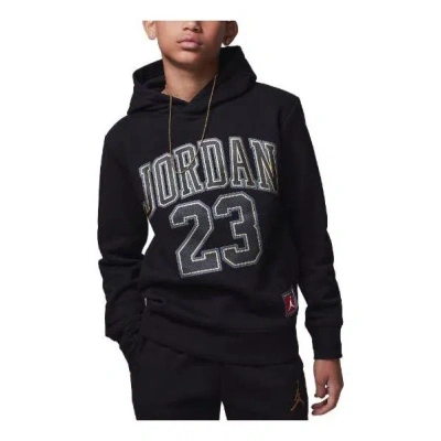 Air Jordan (gs)  Fleece Pullover Hoodie 'black Gold'