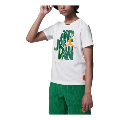 Air Jordan (gs)  Fuel Up Cool Down Graphic T-shirt 'white Green'