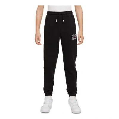 Air Jordan (gs)  Logo Printing Solid Color Casual Joggers/pants/trousers Boy Black