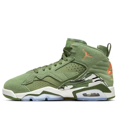 Air Jordan (gs)  Mvp 'sky J Light Olive' In Animal Print