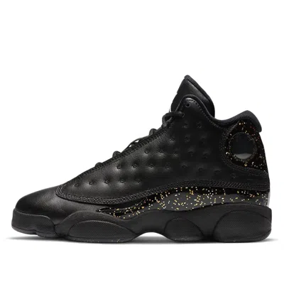 Air Jordan (gs)  Retro 13 'gold Glitter' In Black