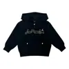 Air Jordan (gs)  Take Flight Snap Cuff Pullover Hoodie 'black' In Blue