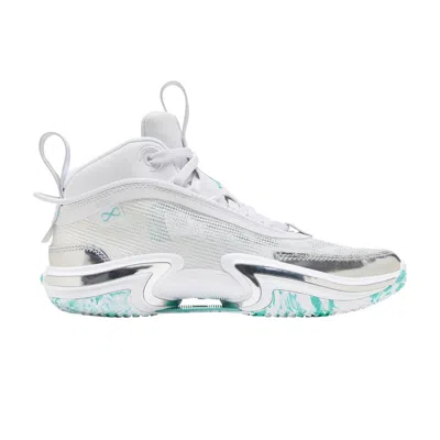 Pre-owned Air Jordan Guo Ailun X  36 Gs 'white Hyper Jade' | Kid's Size 5