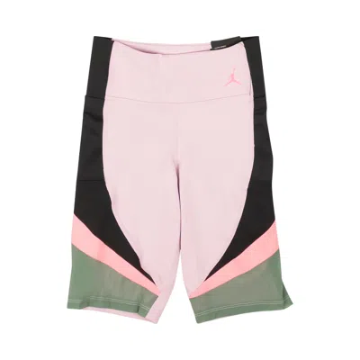 Pre-owned Air Jordan Heatwave Bike Shorts 'light Arctic Pink/black/dutch Green' | Women's Size S