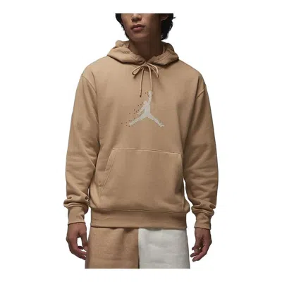 Air Jordan Holiday Logo Hoodie 'hemp' In Brown