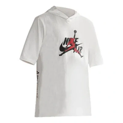Air Jordan Hooded Short Sleeve White