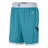 Air Jordan Hornets Icon Edition 2020 Nba Swingman Shorts 'teal White' In Blue