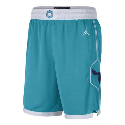 Air Jordan Hornets Icon Edition 2020 Nba Swingman Shorts 'teal White' In Blue