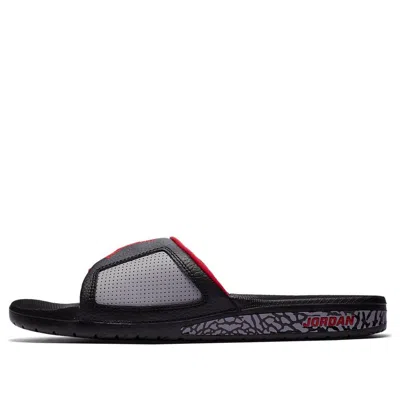 Air Jordan Hydro 3 Retro Slide 'black Red Grey'