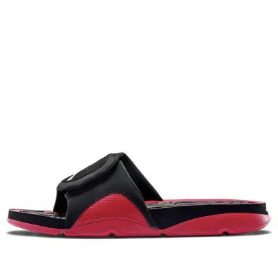Air Jordan Hydro 4 Black Red Velcro Sports Slippers
