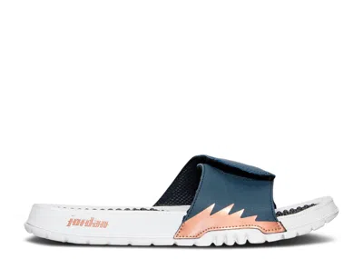 Air Jordan Hydro 5 Retro Slide 'obsidian Metallic Red Bronze' In Blue