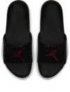 Air Jordan Hydro 7 V2 Black Red Burst Crack Slippers 'black'