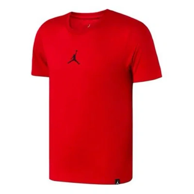 Air Jordan Iconic Quick Dry Training Sports Short Sleeve Red