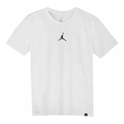 Air Jordan Iconic Quick Dry Training Sports Short Sleeve White
