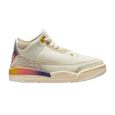 Pre-owned Air Jordan J. Balvin X  3 Retro Ps 'medellín Sunset' | Cream | Kid's Size 13 In White