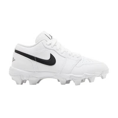 Pre-owned Air Jordan Jordan 1 Low Cleat Gs 'white Black' | Kid's Size 13