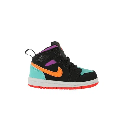 Pre-owned Air Jordan Jordan 1 Mid 'black Multi' | Multi-color | Infant Size 4