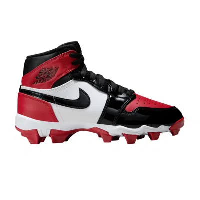 Pre-owned Air Jordan Jordan 1 Mid Cleat Gs 'bred Toe' | Kid's Size 13