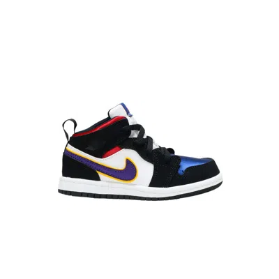 Pre-owned Air Jordan Jordan 1 Mid Se Td 'black Field Purple' | Infant Size 2