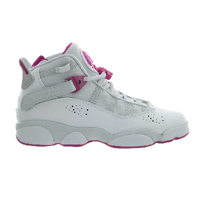 Pre-owned Air Jordan Jordan 6 Rings Gs 'platinum Fuchsia' In Grey