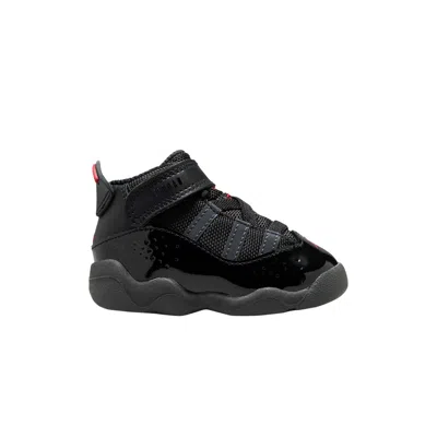 Pre-owned Air Jordan Jordan 6 Rings Td 'anthracite Fire Red' | Black | Infant Size 4