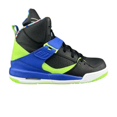 Pre-owned Air Jordan Jordan Flight 45 High Gs 'black Royal Lime' | Kid's Size 6