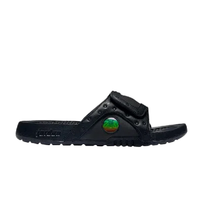 Pre-owned Air Jordan Jordan Hydro 13 Slide Gs 'black Anthracite'