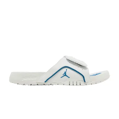 Pre-owned Air Jordan Jordan Hydro 4 Retro Slide Gs 'military Blue' | White | Kid's Size 4.5
