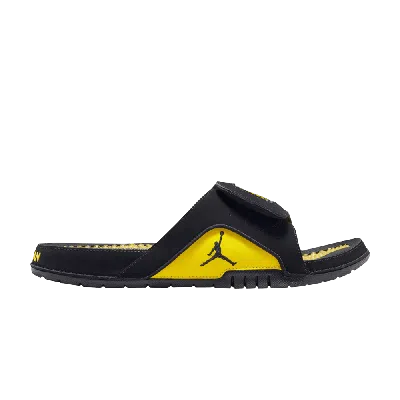 Pre-owned Air Jordan Jordan Hydro 4 Retro Slide 'thunder' In Yellow