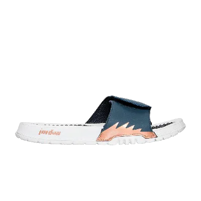 Pre-owned Air Jordan Jordan Hydro 5 Retro Slide 'obsidian Metallic Red Bronze' In Blue