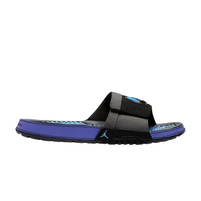 Pre-owned Air Jordan Jordan Hydro 8 Retro Slide 'black Midnight Fog' | Blue | Men's Size 9