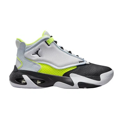 Pre-owned Air Jordan Jordan Max Aura 4 Gs 'platinum Black Volt' | Grey | Kid's Size 5.5