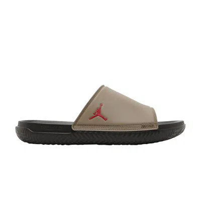 Pre-owned Air Jordan Jordan Play Slide 'palomino Fire Red' In Brown