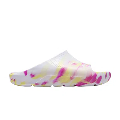 Pre-owned Air Jordan Jordan Post Slide Gs 'white Fuchsia Marbled' | Kid's Size 5