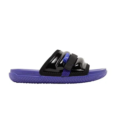 Pre-owned Air Jordan Jordan Super Play Slide 'black Dark Concord' In Blue