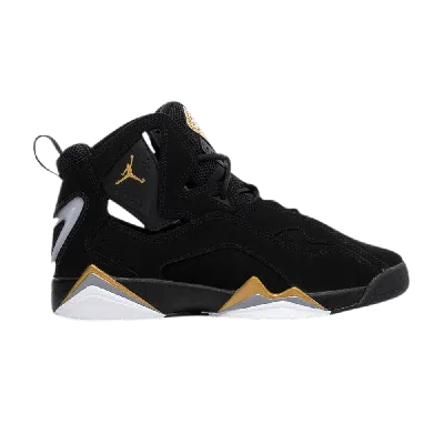 Pre-owned Air Jordan Jordan True Flight Gs 'black Metallic Gold'