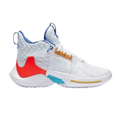 Pre-owned Air Jordan Jordan Why Not Zer0.2 Gs 'okc Home' | White | Kid's Size 3.5