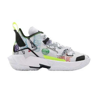 Pre-owned Air Jordan Jordan Why Not Zer0.4 Gs 'graffiti' | White | Kid's Size 6
